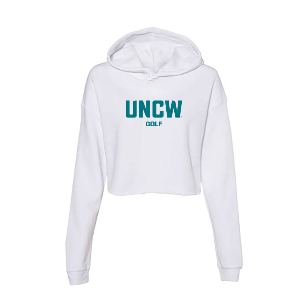 UNC Wilmington - NCAA Men's Golf : Gray Mitchum - Classic Shersey Women's Crop Fleece Hoodie-0
