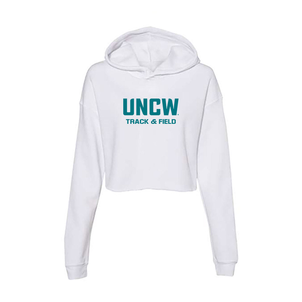 UNC Wilmington - NCAA Men's Track & Field : Travis Harrison - Classic Shersey Women's Crop Fleece Hoodie-0