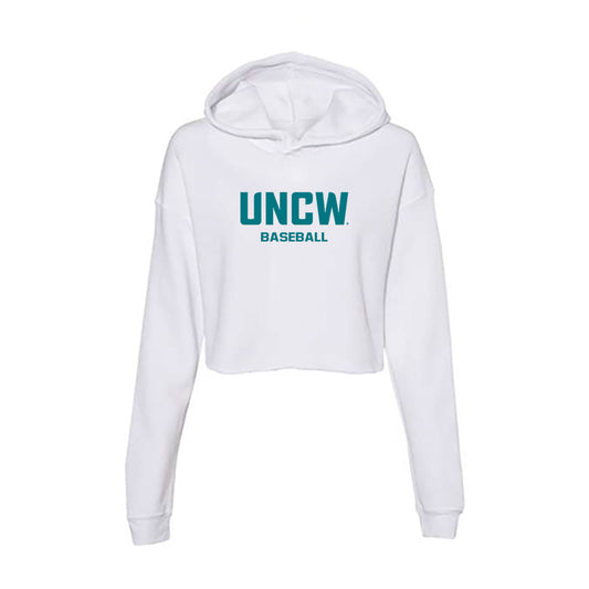 UNC Wilmington - NCAA Baseball : Alex Sobol - Classic Shersey Women's Crop Fleece Hoodie-0