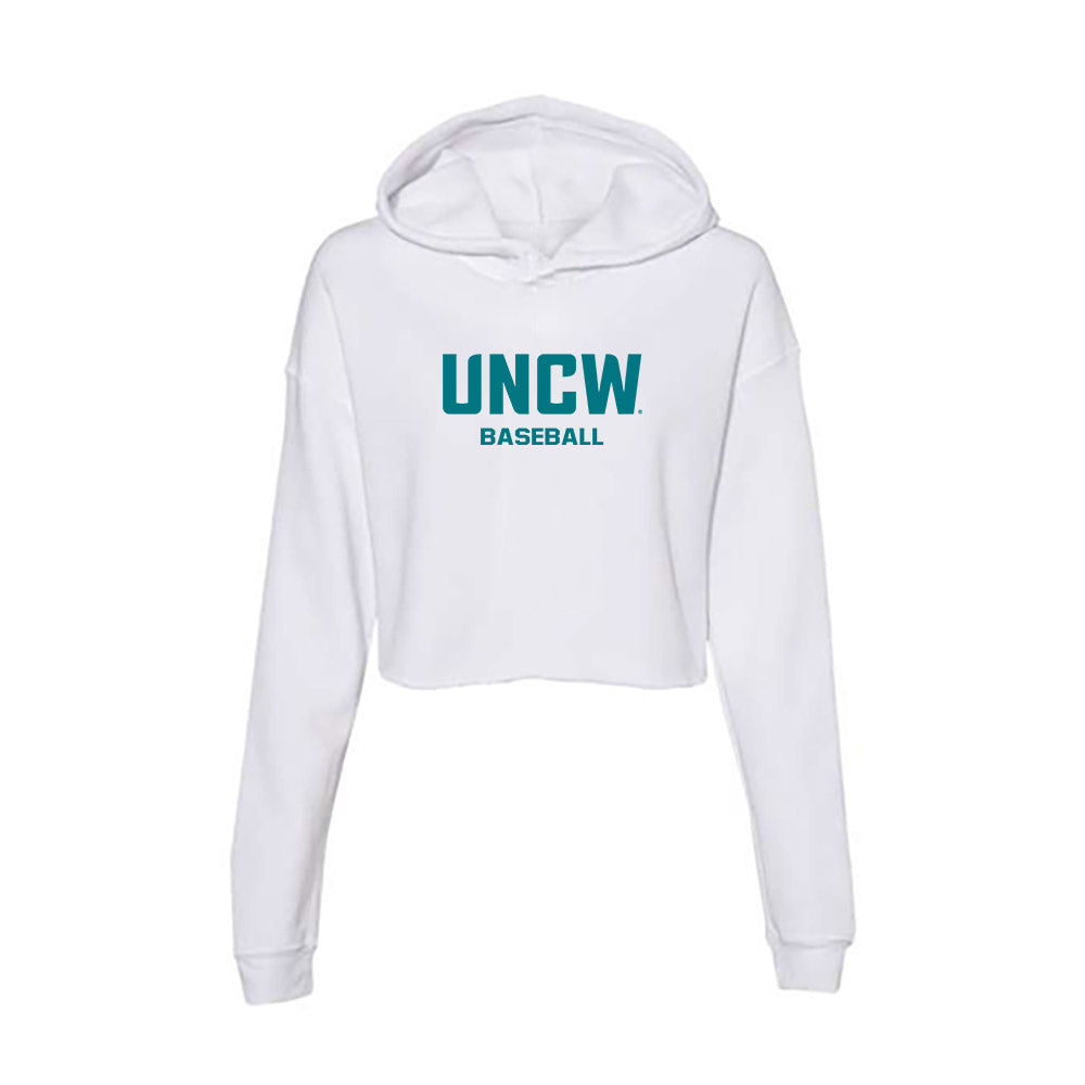 UNC Wilmington - NCAA Baseball : Porter Braddy - Classic Shersey Women's Crop Fleece Hoodie-0