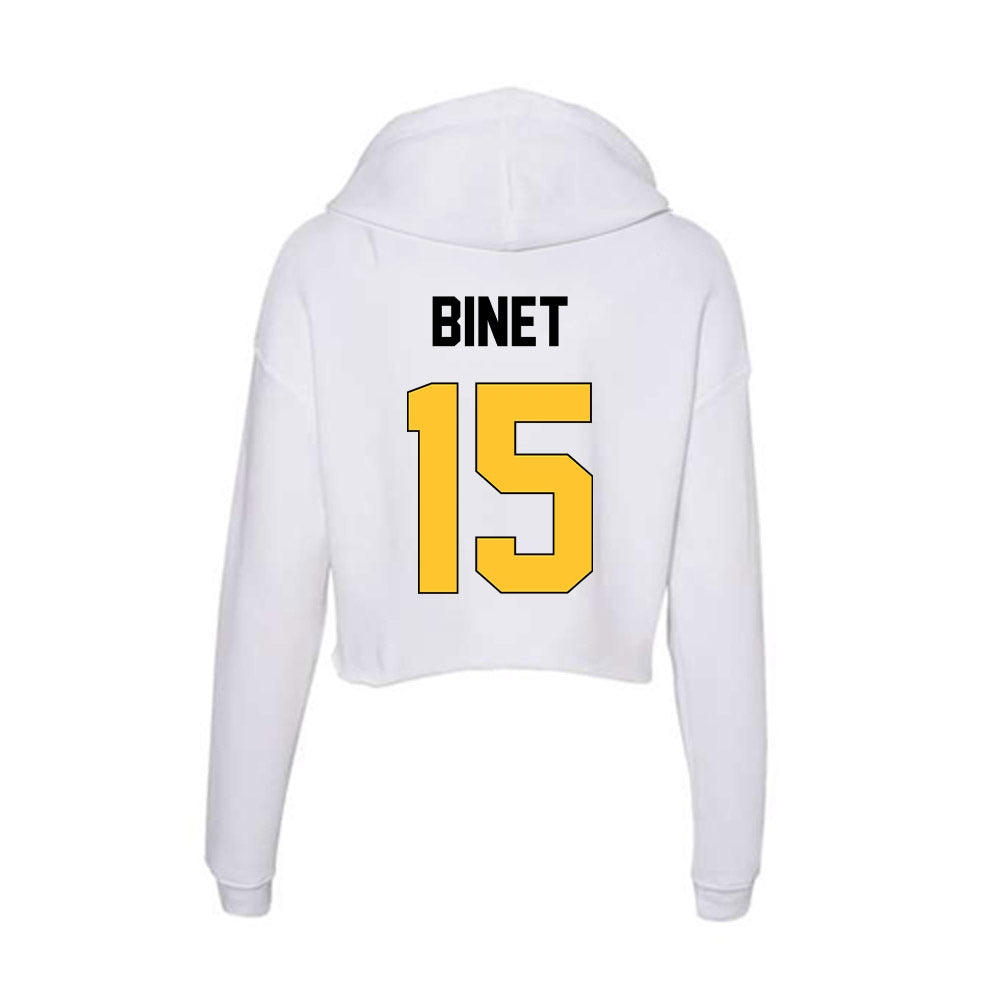 Southern Miss - NCAA Men's Basketball : Djahi Binet - Women's Crop Fleece Hoodie-1