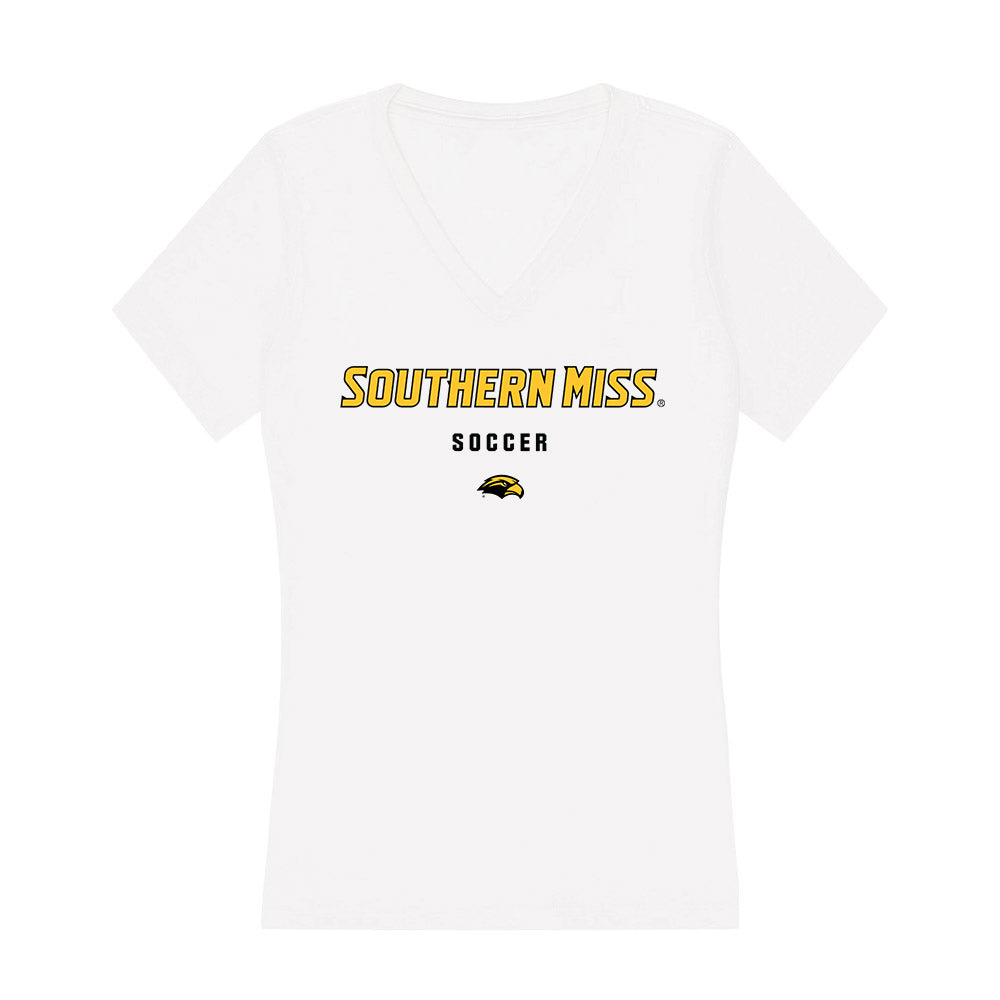 Southern Miss - NCAA Women's Soccer : Rhyleigh Marks - Women's V-Neck T-Shirt-0