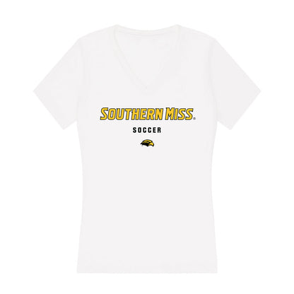 Southern Miss - NCAA Women's Soccer : Rhyleigh Marks - Women's V-Neck T-Shirt-0