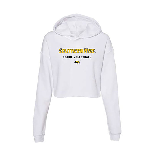 Southern Miss - NCAA Beach Volleyball : Abby Lewis - Women's Crop Fleece Hoodie-0