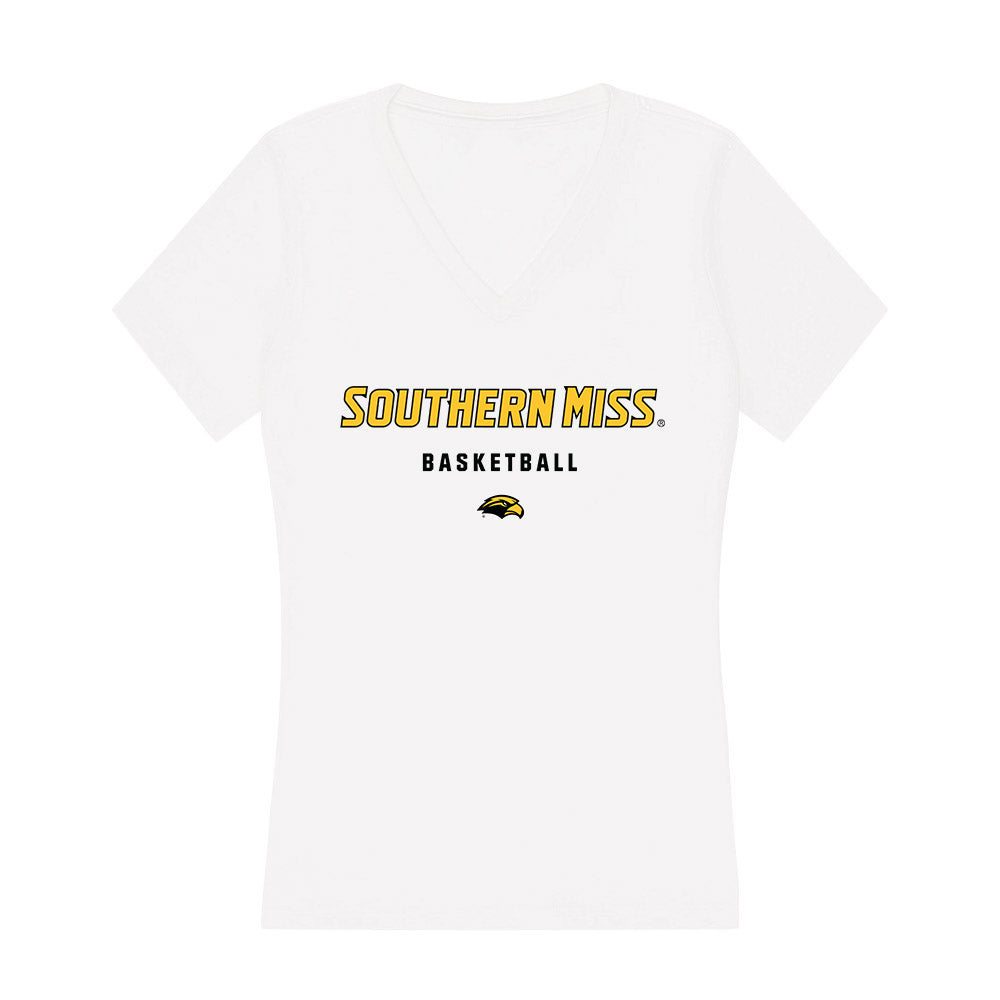 Southern Miss - NCAA Men's Basketball : Brewer Carruth - Women's V-Neck T-Shirt-0
