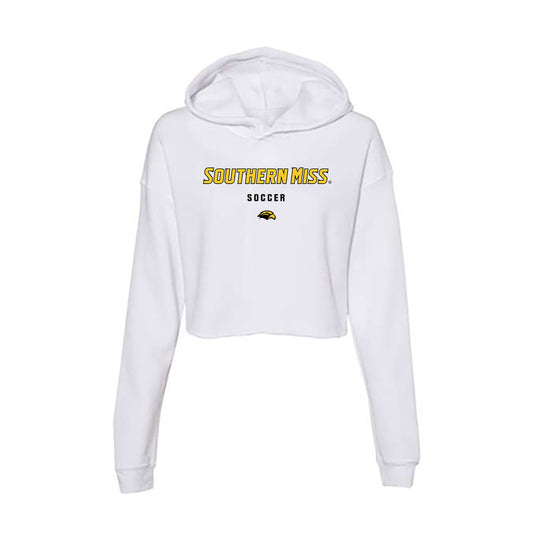 Southern Miss - NCAA Women's Soccer : Avery Papania - Women's Crop Fleece Hooded Sweatshirt-0