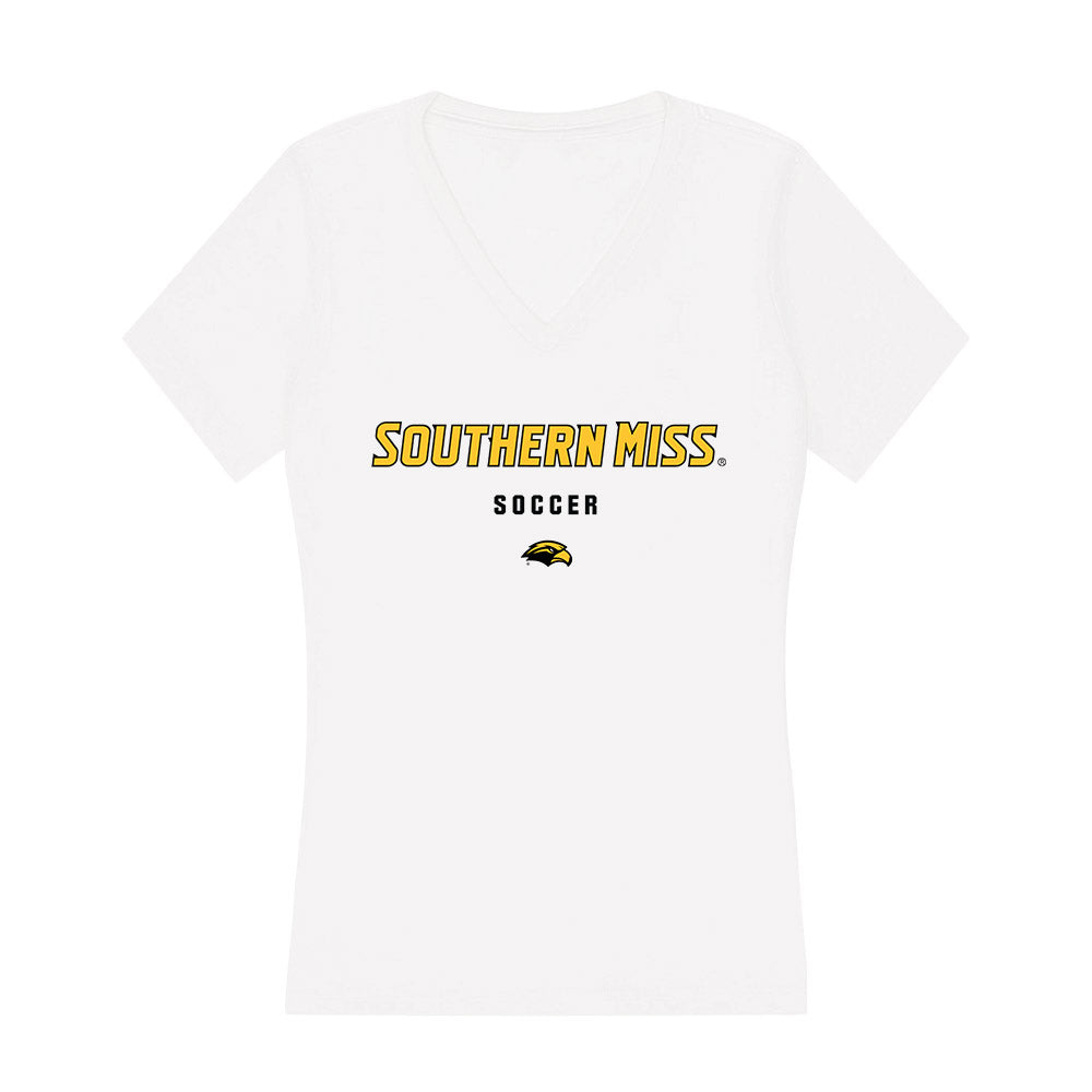 Southern Miss - NCAA Women's Soccer : Avery Aldrette - Women's V-Neck T-Shirt-0