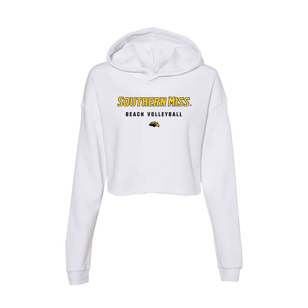 Southern Miss - NCAA Beach Volleyball : Ryann Thomas - Women's Crop Fleece Hoodie-0