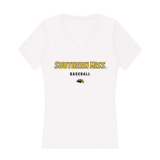 Southern Miss - NCAA Baseball : Davis Gillespie - Women's V-Neck T-Shirt-0