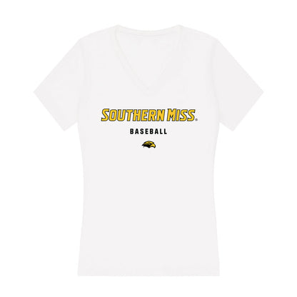 Southern Miss - NCAA Baseball : Thomas Crabtree - Women's V-Neck T-Shirt-0