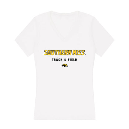 Southern Miss - NCAA Men's Track & Field : Cornelius Bennett - Women's V-Neck T-Shirt-0