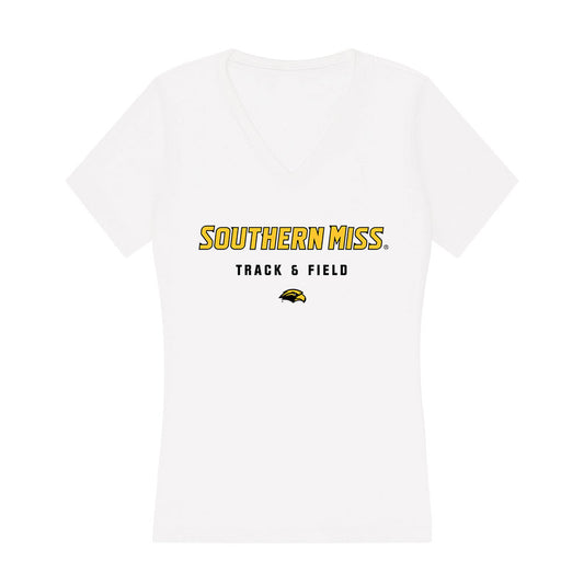 Southern Miss - NCAA Men's Track & Field : Cornelius Bennett - Women's V-Neck T-Shirt-0
