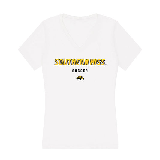 Southern Miss - NCAA Women's Soccer : Ava Bynes - Women's V-Neck T-Shirt-0