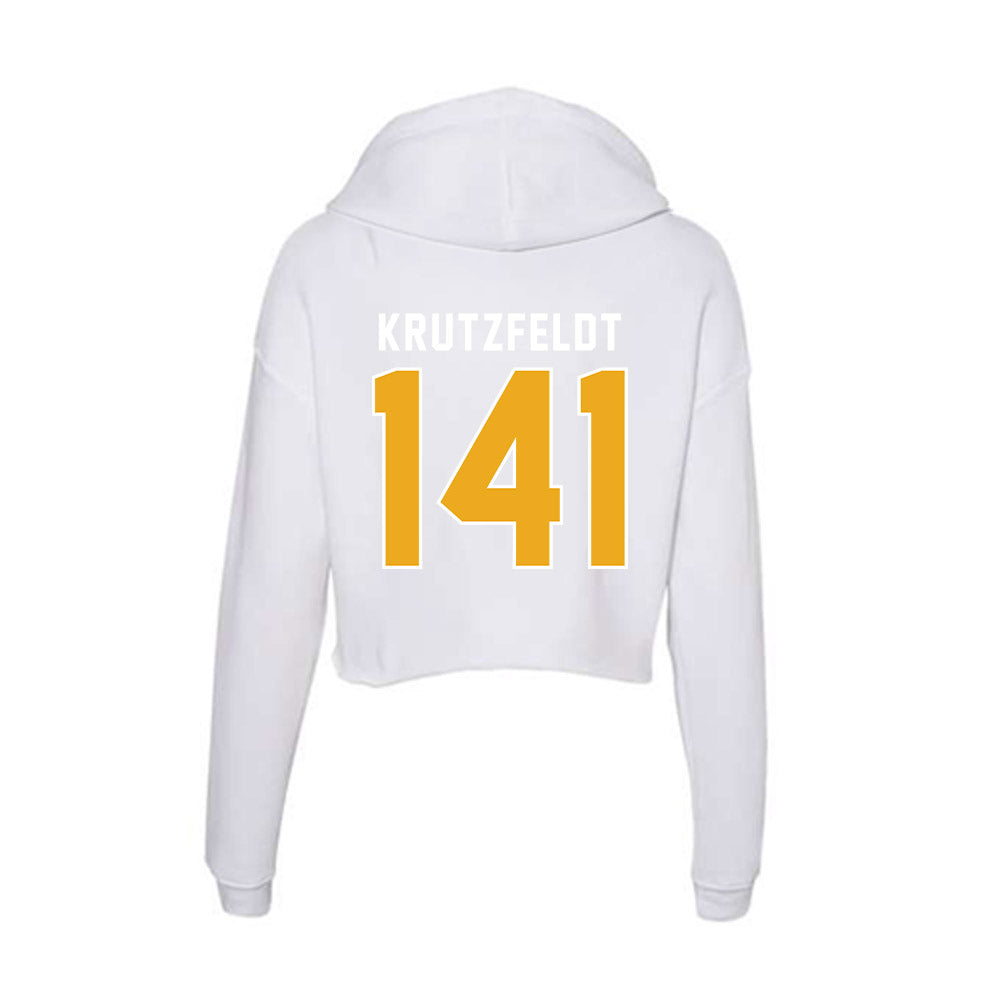 UTC - NCAA Wrestling : Cole Krutzfeldt - Women's Crop Fleece Hoodie-1