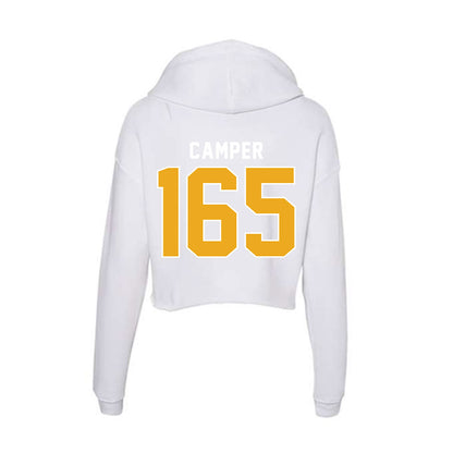 UTC - NCAA Wrestling : Tavian Camper - Women's Crop Fleece Hoodie-1