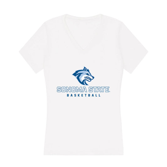 SSU - NCAA Women's Basketball : Sienna Cherwinski - Women's V-Neck T-Shirt-0