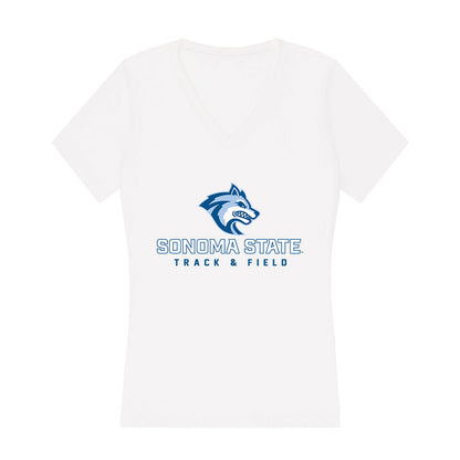 SSU - NCAA Women's Track & Field : Jada Turner - Women's V-Neck T-Shirt-0