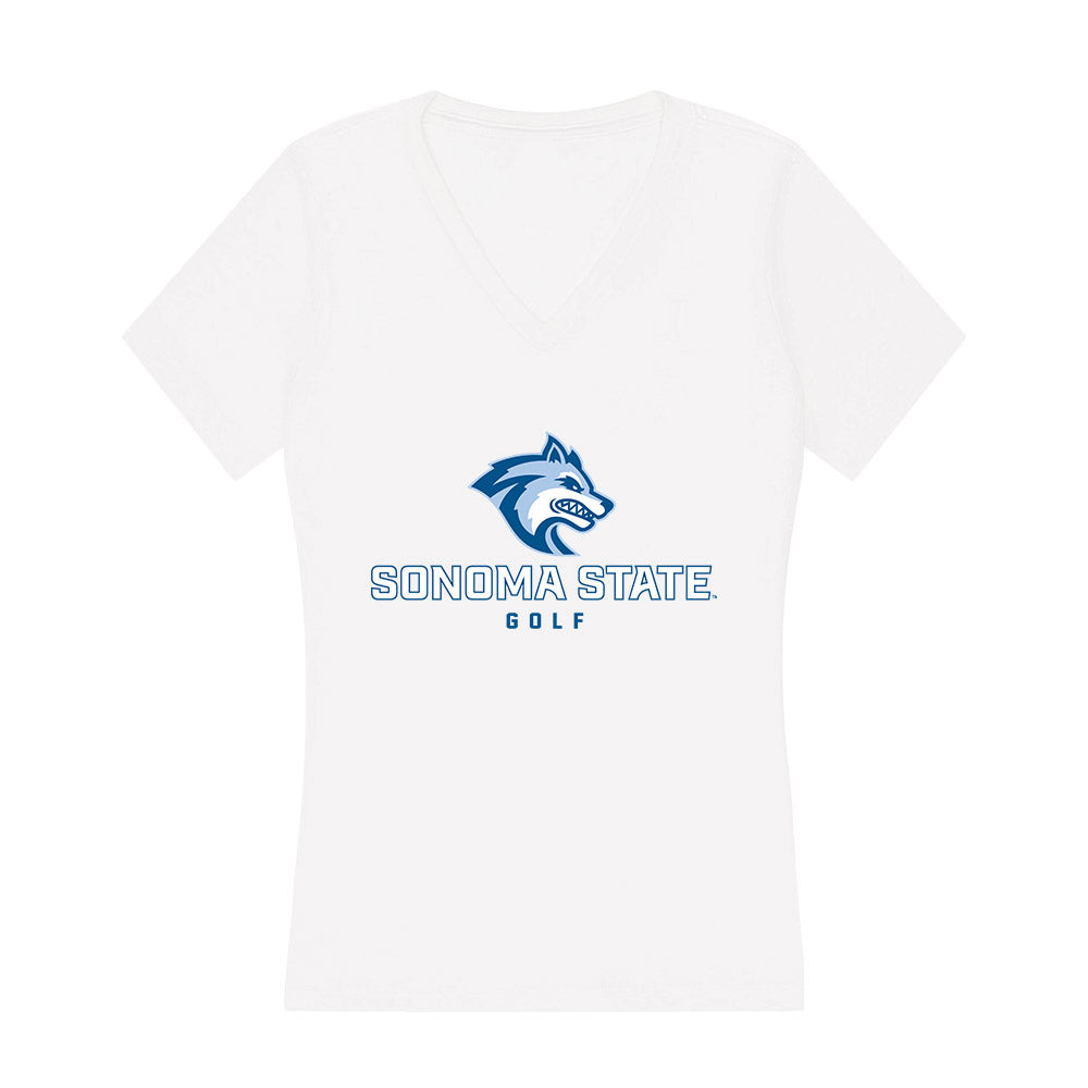 SSU - NCAA Women's Golf : Rilee Crosby - Women's V-Neck T-Shirt-0