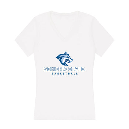  - NCAA Women's Basketball : Alysa Lopez - Women's V-Neck T-Shirt-0