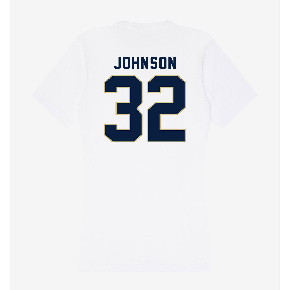 Akron - NCAA Football : Donelius Johnson - Women's V-Neck T-Shirt-1