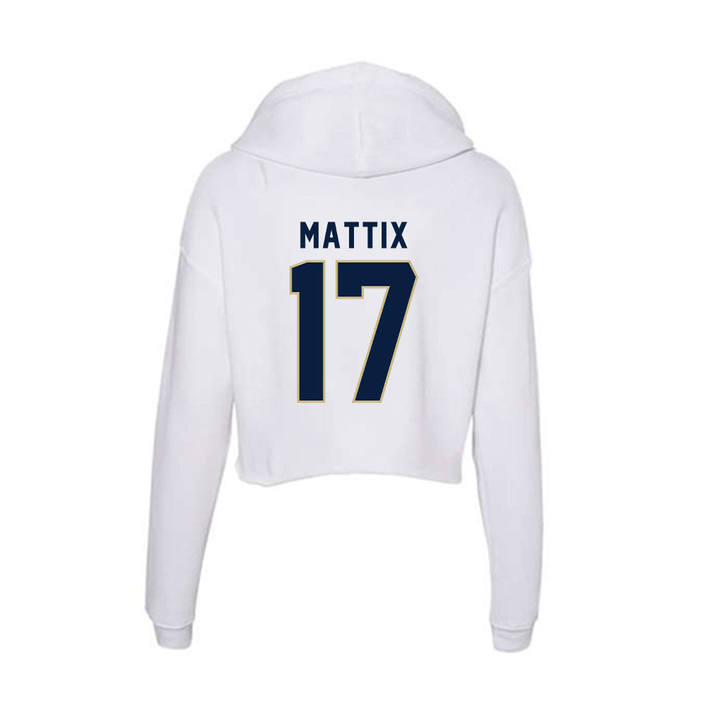 Akron - NCAA Baseball : Adison Mattix - Women's Crop Fleece Hoodie-1