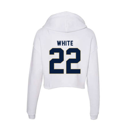 Akron - NCAA Men's Basketball : Colin White - Women's Crop Fleece Hoodie-1