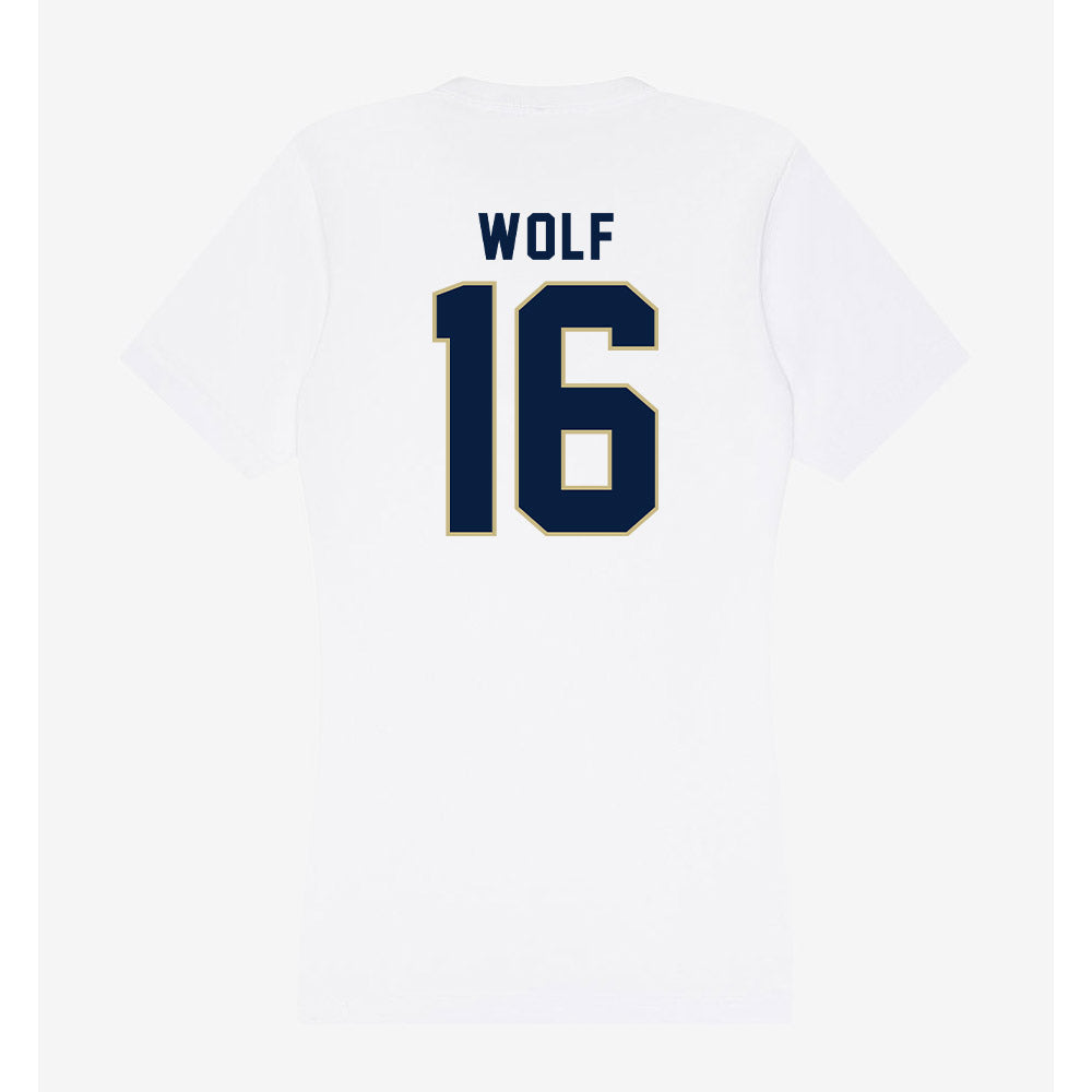 Akron - NCAA Women's Volleyball : Lyndi Wolf - Women's V-Neck T-Shirt-1