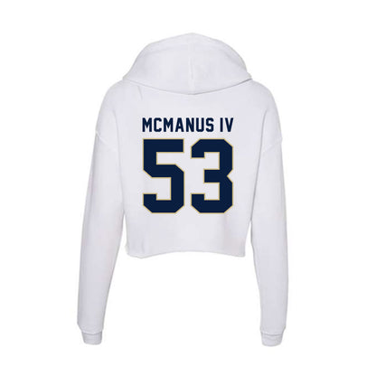 Akron - NCAA Football : Kenneth McManus IV - Women's Crop Fleece Hoodie-1