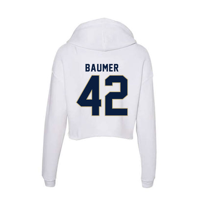 Akron - NCAA Women's Lacrosse : Katie Baumer - Women's Crop Fleece Hoodie-1