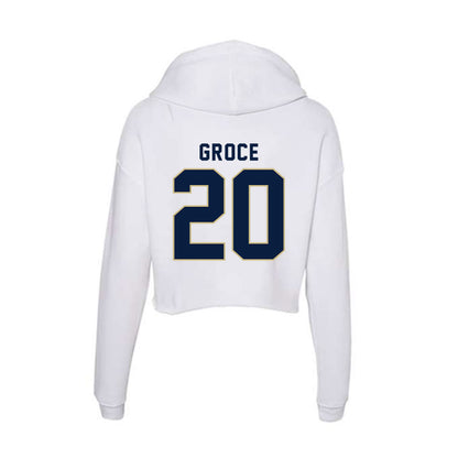 Akron - NCAA Baseball : Garrett Groce - Women's Crop Fleece Hoodie-1