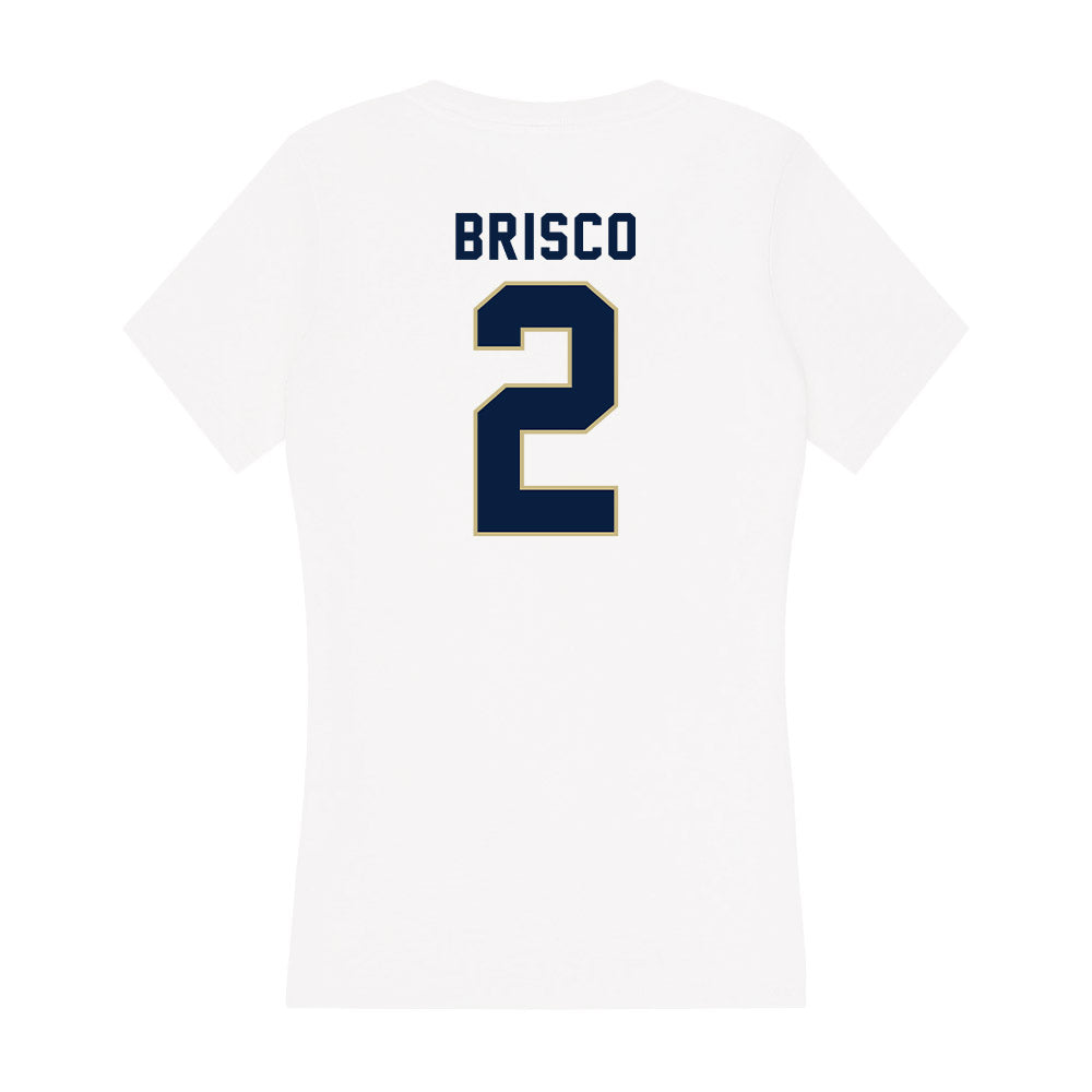 Akron - NCAA Men's Basketball : Rich Brisco - Women's V-Neck T-Shirt-1
