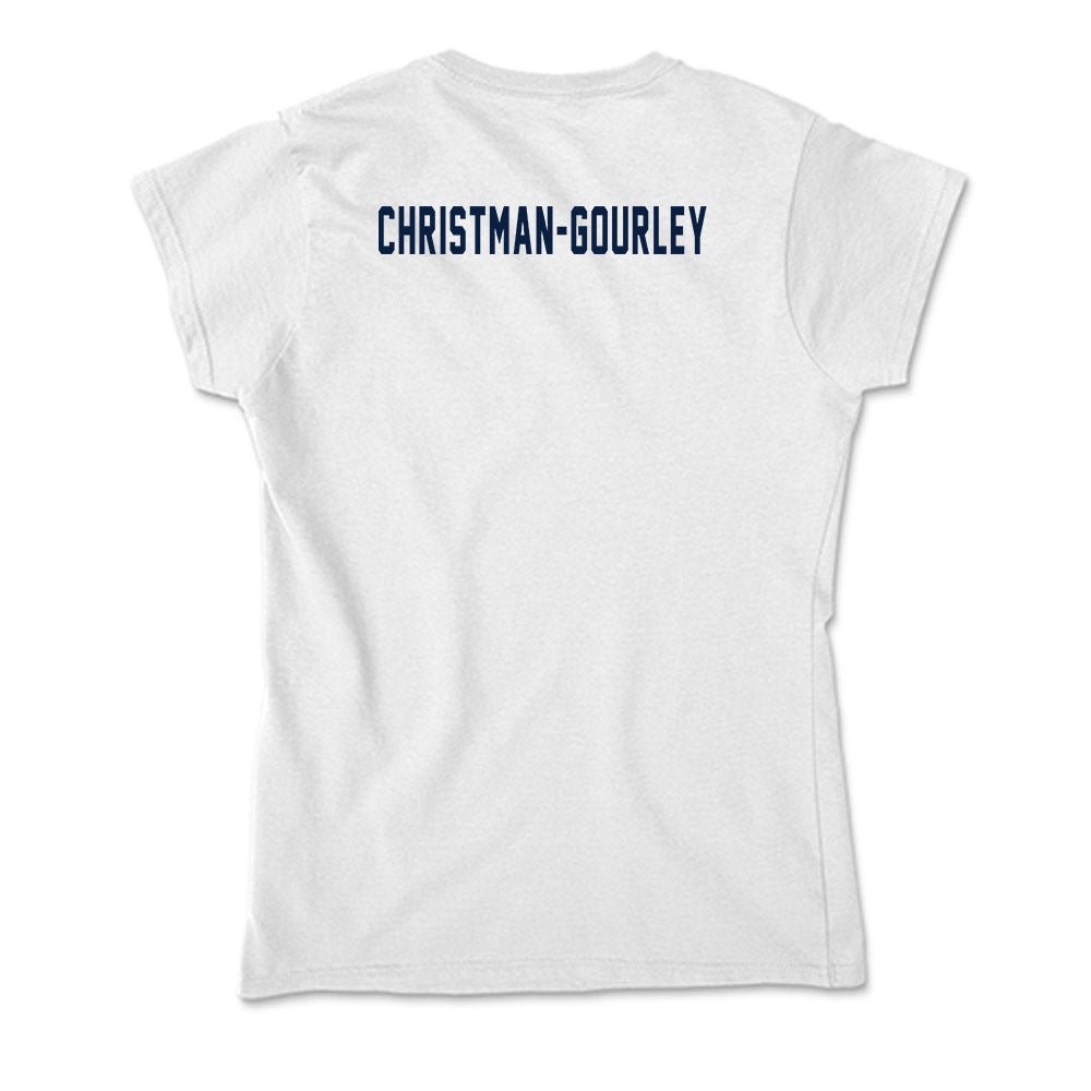 Akron - NCAA Football : Daxton Christman-Gourley - Soft Style Women’s T-Shirt-1