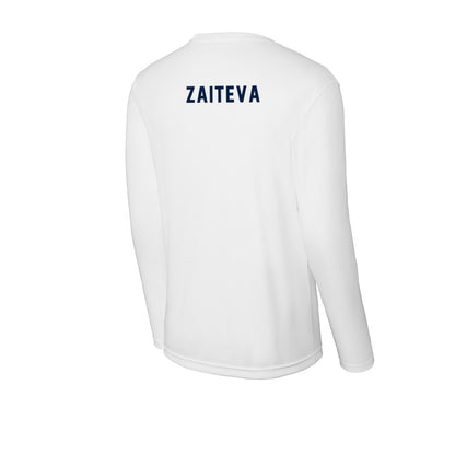 Akron - NCAA Women's Swimming & Diving : Natalia Zaiteva - Activewear Long Sleeve T-Shirt-1
