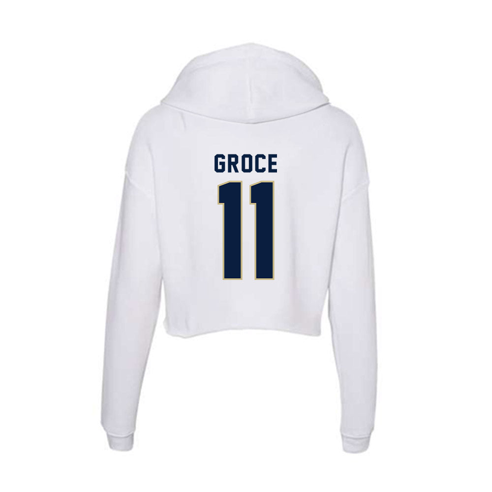 Akron - NCAA Men's Basketball : Conner Groce - Women's Crop Fleece Hoodie-1