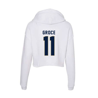 Akron - NCAA Men's Basketball : Conner Groce - Women's Crop Fleece Hoodie-1