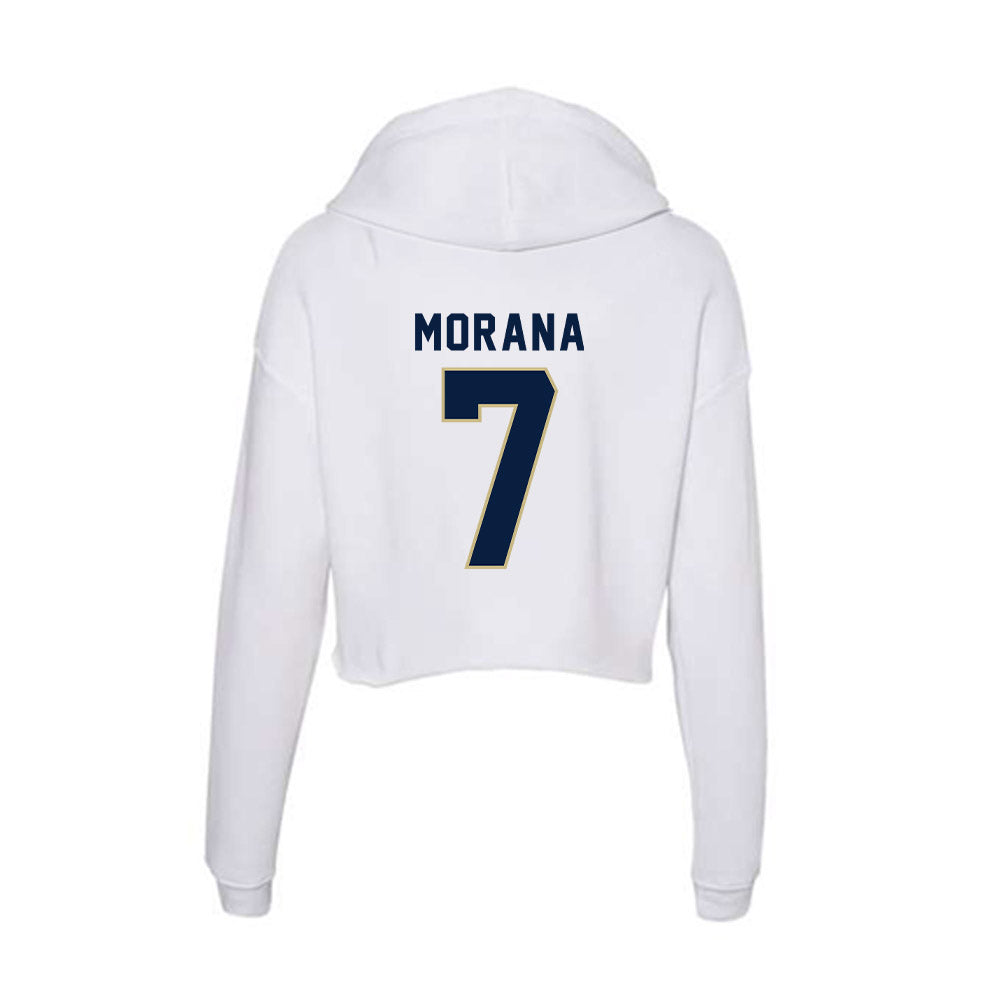 Akron - NCAA Men's Soccer : Leo Morana - Women's Crop Fleece Hoodie-1