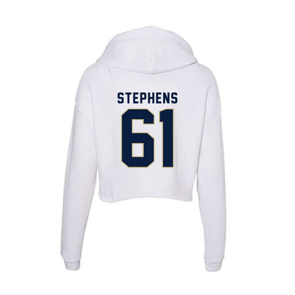 Akron - NCAA Football : Jon Stephens - Women's Crop Fleece Hooded Sweatshirt-1