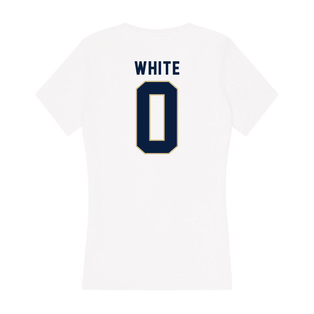  - NCAA Cheerleading : Mahonna White - Women's V-Neck T-Shirt-1