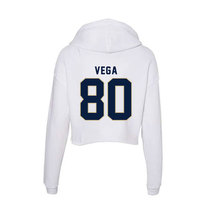 Akron - NCAA Football : Eddie Vega - Women's Crop Fleece Hoodie-1
