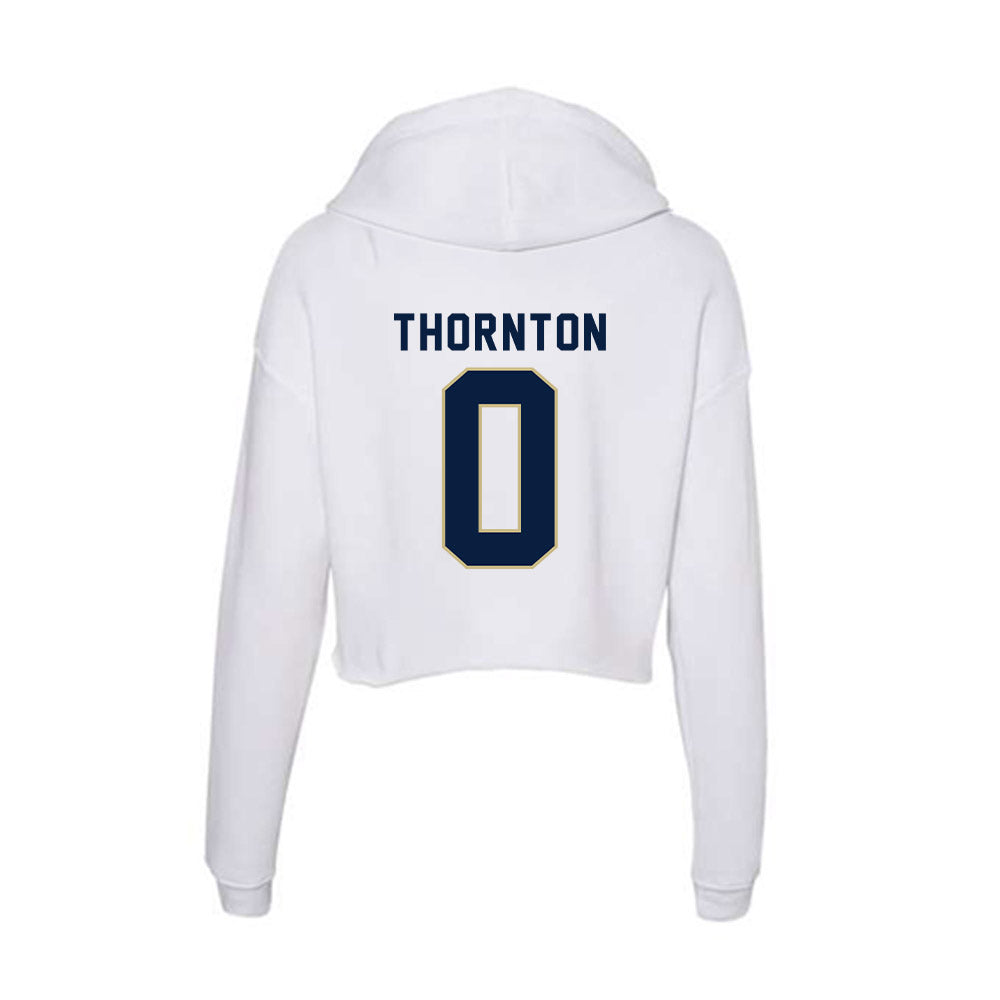 Akron - NCAA Women's Basketball : Kaylah Thornton - Women's Crop Fleece Hoodie-1