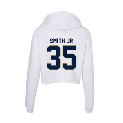 Akron - NCAA Football : Rod Smith Jr - Women's Crop Fleece Hooded Sweatshirt-1