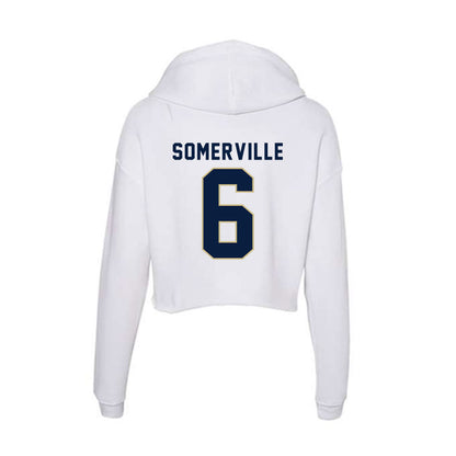 Akron - NCAA Football : Jamari Somerville - Women's Crop Fleece Hooded Sweatshirt-1