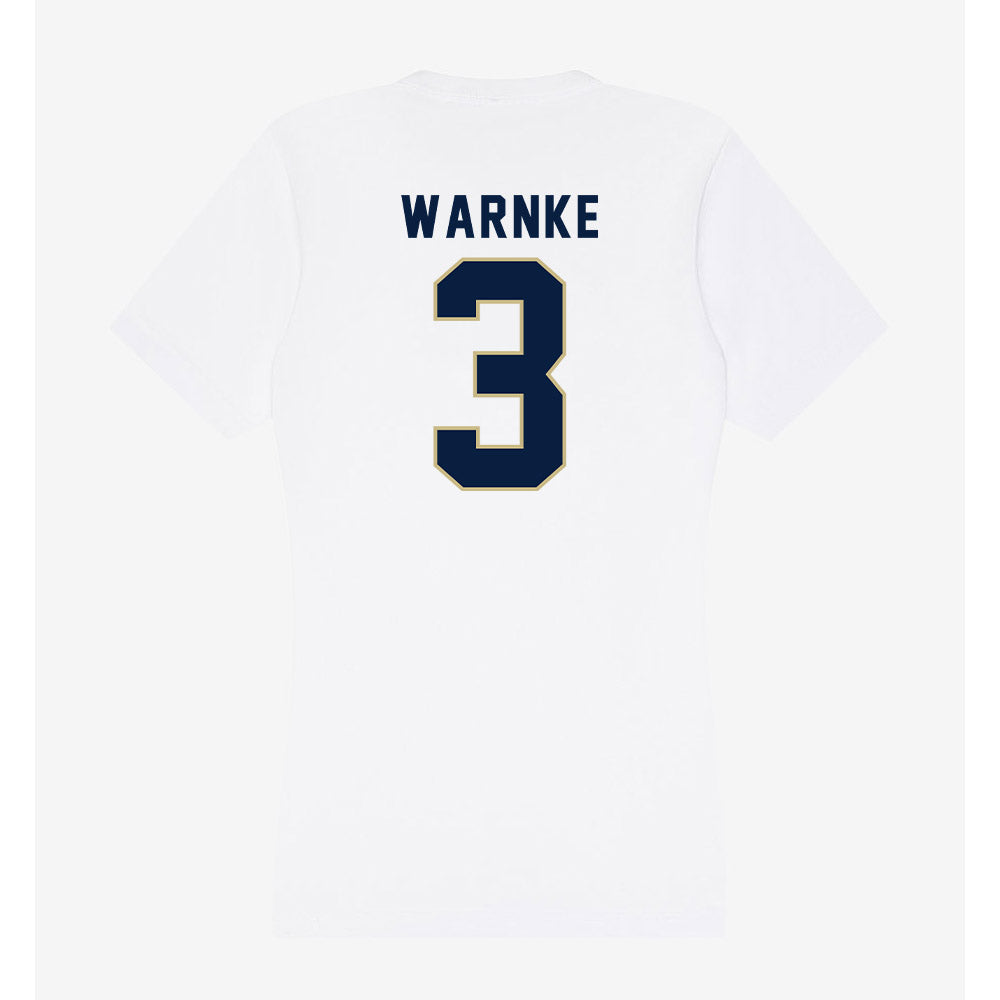 Akron - NCAA Men's Soccer : Kam Warnke - Women's V-Neck T-Shirt-1