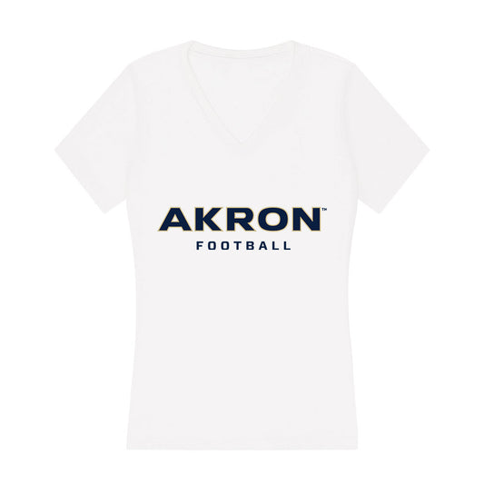 Akron - NCAA Football : Avery Book - Women's V-Neck T-Shirt-0