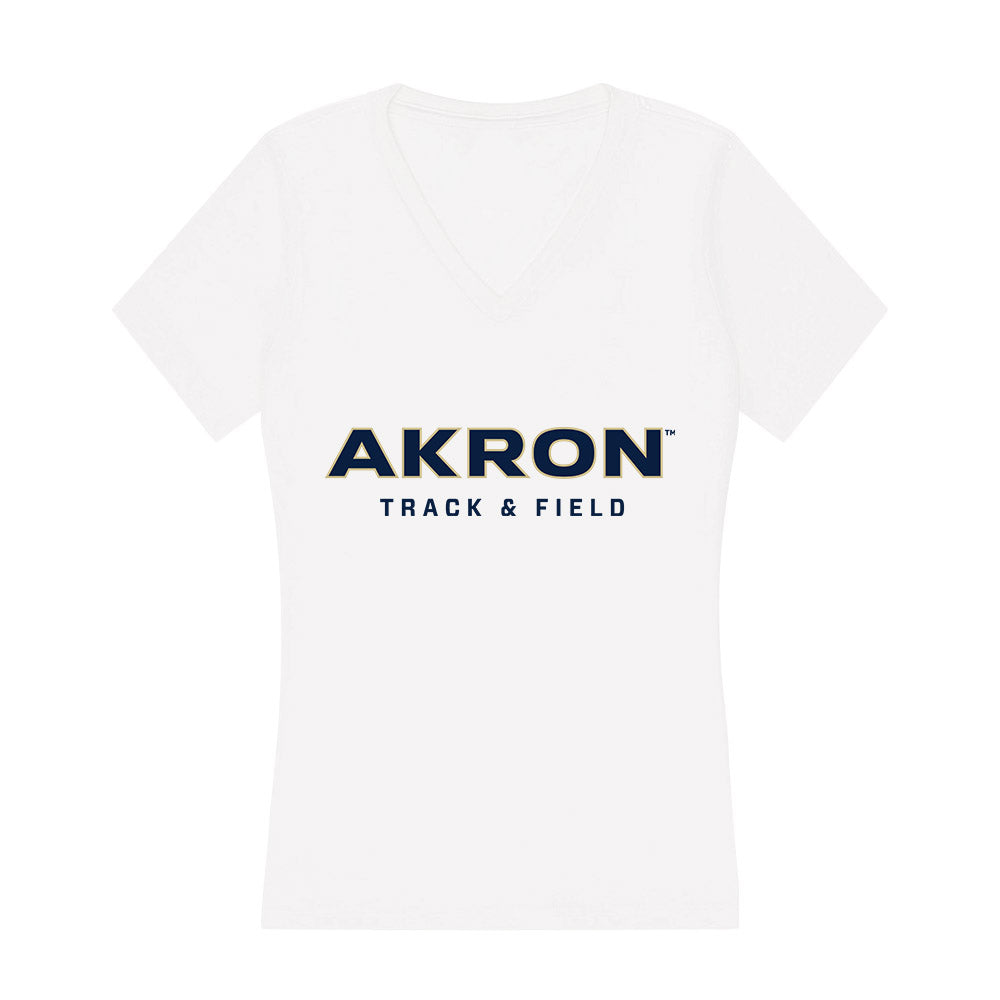 Akron - NCAA Men's Track & Field : Kaden Rambatt - Women's V-Neck T-Shirt-0