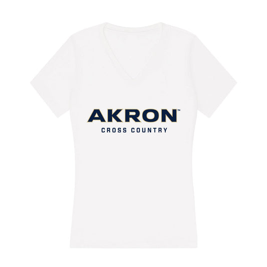 Akron - NCAA Men's Cross Country : Malik Hogan - Women's V-Neck T-Shirt-0