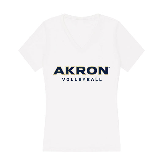 Akron - NCAA Women's Volleyball : Lyndi Wolf - Women's V-Neck T-Shirt-0