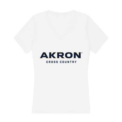 Akron - NCAA Men's Cross Country : Emil Stanford - Women's V-Neck T-Shirt-0