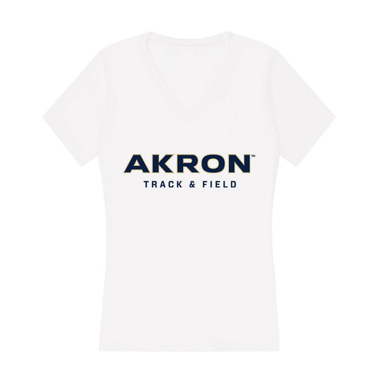 Akron - NCAA Men's Track & Field : Aiden Oderkirk - Women's V-Neck T-Shirt-0