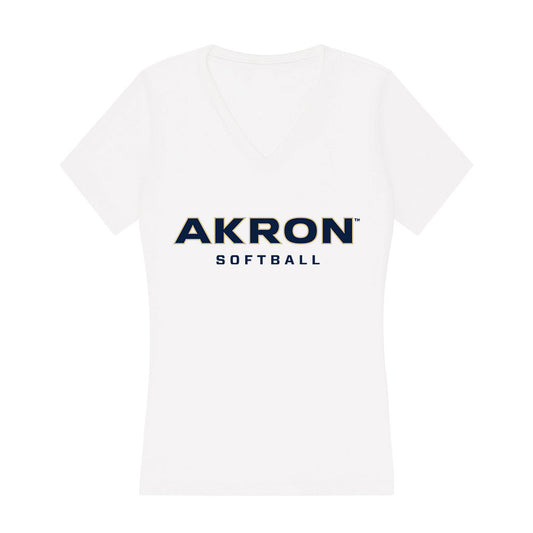 Akron - NCAA Softball : Sydnee Koosh - Women's V-Neck T-Shirt-0